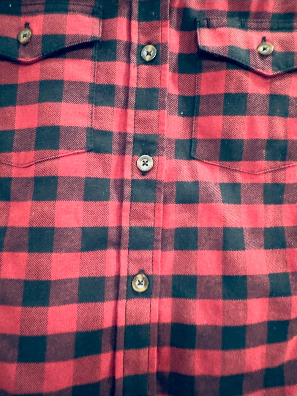 Carhartt Women’s Red Black Buffalo Plaid Flannel Button Front Shirt Size Small - Picture 5 of 11